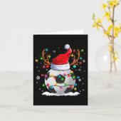 Fußball Weihnachtsmannmütze Rentiere Weihnachtsbel Karte (Gelbe Blume)