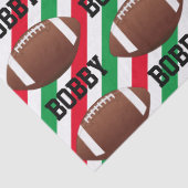 Fußball Weihnachtsnachtsnacht Name Streifen rot & Seidenpapier (Detail)