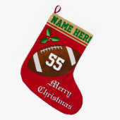 Fußball Weihnachtsname, Nummer, Monogramm, Strumpf Großer Weihnachtsstrumpf (Vorderansicht (hängend))