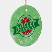 Fußball Weihnachtsschmuck, Fußball-Coach Keramikornament (Rechts)