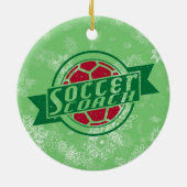 Fußball Weihnachtsschmuck, Fußball-Coach Keramikornament (Hinten)