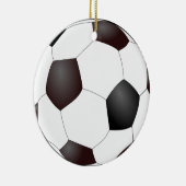 Fußball-Weihnachtsverzierung Keramik Ornament (Rechts)