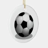 Fußball-Weihnachtsverzierung Keramikornament (Rechts)