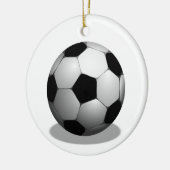 Fußball-Weihnachtsverzierung Keramikornament (Links)