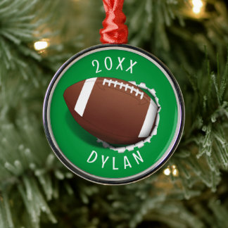 Fußball weint Weihnachten Ornament Aus Metall