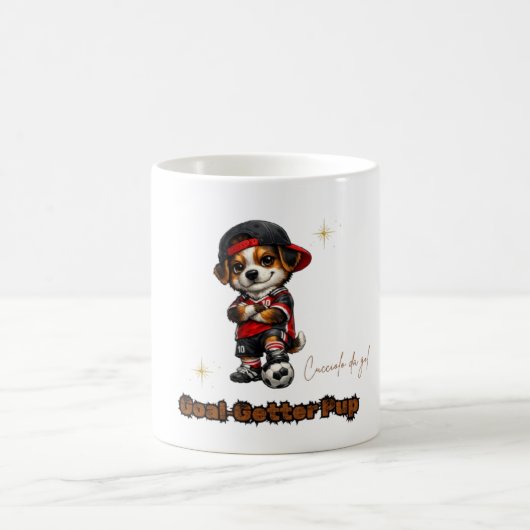 Fußball-Welpen-Tasse Kaffeetasse (Mittel)