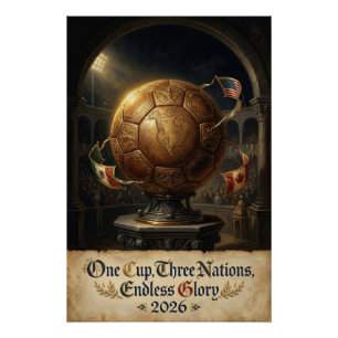 Fußball-Weltmeisterschaft 2026 Renaissance-Fußball Poster