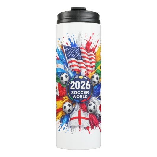 Fußball-Weltmeisterschaft 2026 Thermosbecher (Vorderseite)