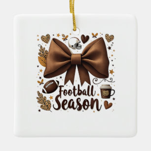 Fußball-Weltmeisterschaft Bow Coquette Football Sa Keramikornament