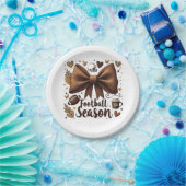 Fußball-Weltmeisterschaft Bow Coquette Football Sa Pappteller (Party)