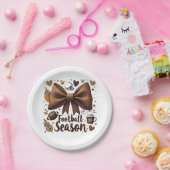 Fußball-Weltmeisterschaft Bow Coquette Football Sa Pappteller (Party)