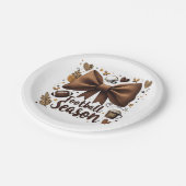 Fußball-Weltmeisterschaft Bow Coquette Football Sa Pappteller (Schrägansicht)