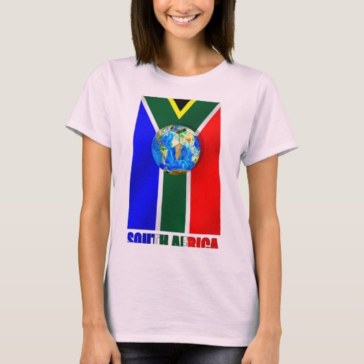 Fußball-Weltmeisterschaft Südafrika Fußball-Globus T-Shirt (Vorderseite)