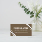 Fußball White Brown Babydusche Windelwanne Windelw Begleitkarte (Stehend Vorderseite)