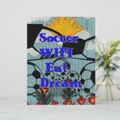 Fußball WIFI essen Traum - Spaß Sport Kunst drucke (Stehend Vorderseite)