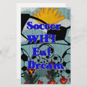 Fußball WIFI essen Traum - Spaß Sport Kunst drucke (Vorne/Hinten)