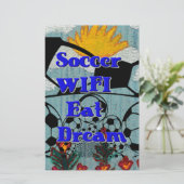 Fußball WIFI essen Traum - Spaß Sport Kunst drucke (Stehend Vorderseite)