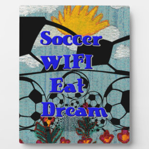 Fußball WIFI essen Traum - Spaß Sport Kunst drucke Fotoplatte