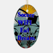 Fußball WIFI essen Traum - Spaß Sport Kunst drucke Keramikornament (Rechts)