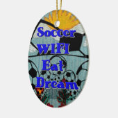 Fußball WIFI essen Traum - Spaß Sport Kunst drucke Keramikornament (Links)
