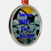 Fußball WIFI essen Traum - Spaß Sport Kunst drucke Ornament Aus Metall (Rechts)