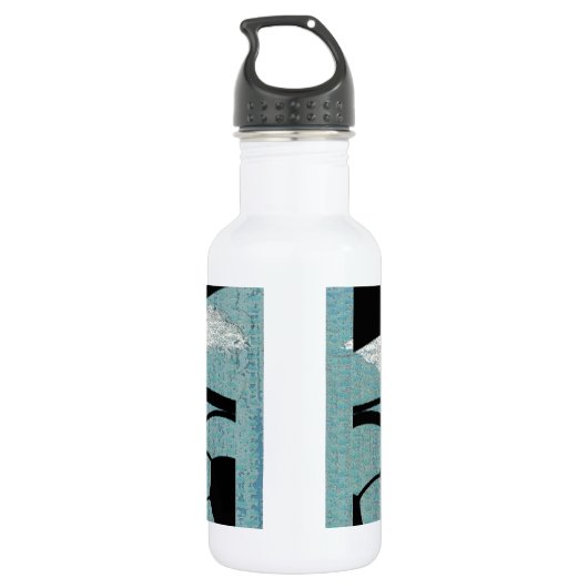 Fußball WIFI essen Traum - Spaß Sport Kunst drucke Trinkflasche (Rückseite)