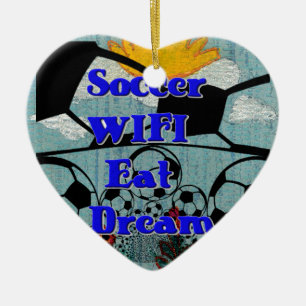 Fußball WIFI Essen Träumen Wiederholen. Keramikornament