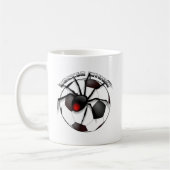 Fußball-Witwe mit Text Tasse (Links)