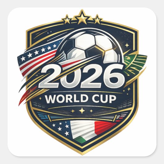 Fußball-WM 2026 Fan Shield Aufkleber (Vorderseite)