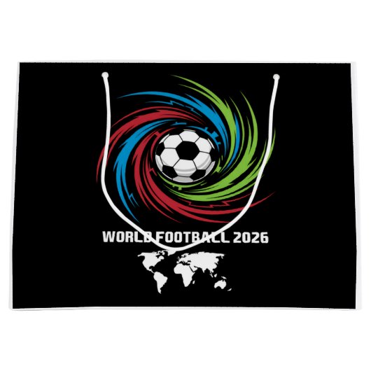 Fußball-WM 2026 Fußball Große Geschenktüte (Vorderseite)