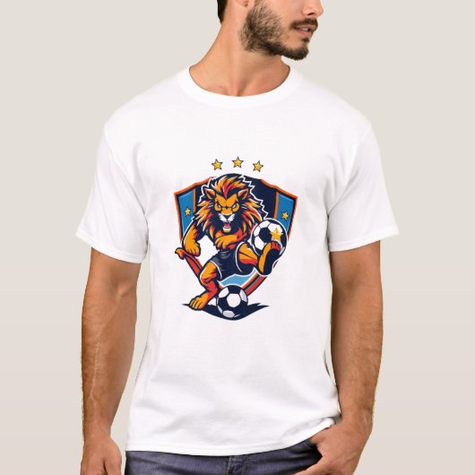 Fußball-WM 2026 Löwe Siegesemblem T-Shirt (Vorderseite)