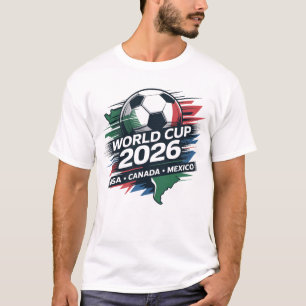 Fußball-WM 2026 USA Kanada Mexiko T-Shirt 