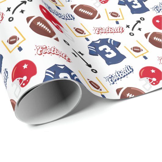 Fußball-Wrapping Paper Geschenkpapier (Rolleneckpunkt)