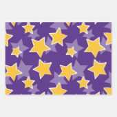 Fußball-Wrapping Papers - Lila und gelb Geschenkpapier Set (Vorderseite 3)