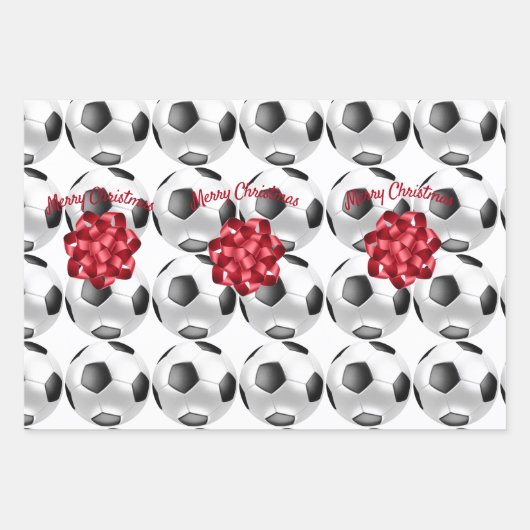 Fußball-Wrapping-Papier - Flachblatt-Set 3 Geschenkpapier Set (Vorderseite 2)