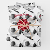 Fußball-Wrapping-Papier - Flachblatt-Set 3 Geschenkpapier Set (Beispiel)