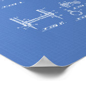 Fußball-Ziel 1937 Patentkunst-Blueprint Poster (Ecke)