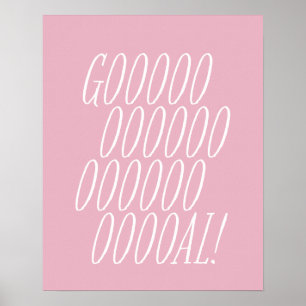 Fußball-Ziel rosa Kinder Sportart Poster