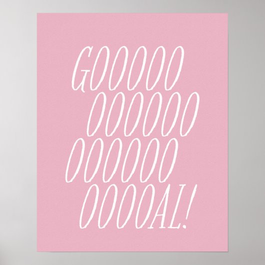 Fußball-Ziel rosa Kinder Sportart Poster (Vorne)