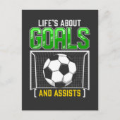 Fußball Ziel und Assist Fußball Son Player Boy Postkarte (Vorderseite)