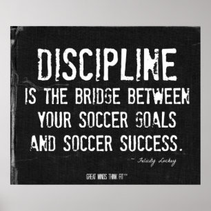 Fußball-Ziel-und Erfolgs-Plakat in schwarzem Denim Poster