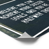 Fußball-Zitate 10 Poster-Collage in Denim auf Deni Poster (Ecke)