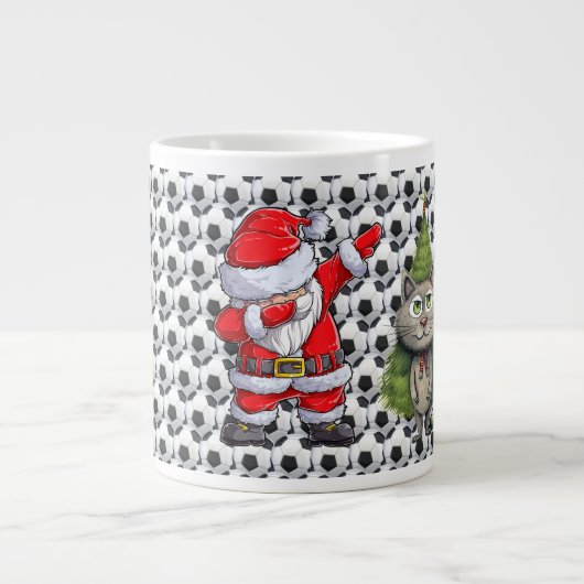 Fußball zu Weihnachten Jumbo-Tasse (Vorderseite)