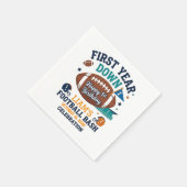 Fußball zum 1. Geburtstag "First Year Down" Serviette (Ecke)