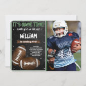 Fußball zum Geburtstag Foto Einladung (Vorderseite)