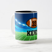 Fußball Zweifarbige Tasse (Vorderseite Links)