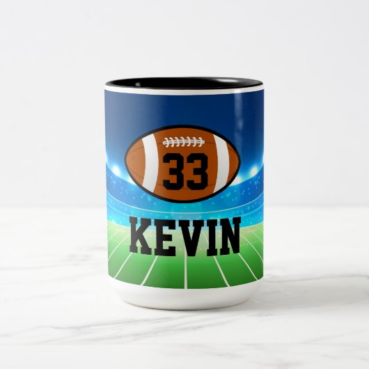 Fußball Zweifarbige Tasse (Mittel)