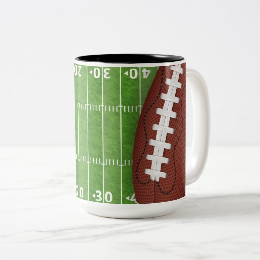Fußball Zweifarbige Tasse (VorderseiteRechts)