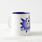 Fußball! Zweifarbige Tasse (Vorderseite Links)