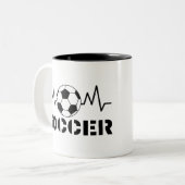 Fußball Zweifarbige Tasse (Vorderseite Links)
